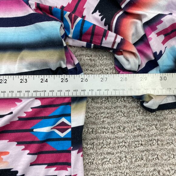 MISSLOOK Long Shirt Women Size 3XL Multicolored Colorful Tunic T-Shirt - Picture 7 of 8